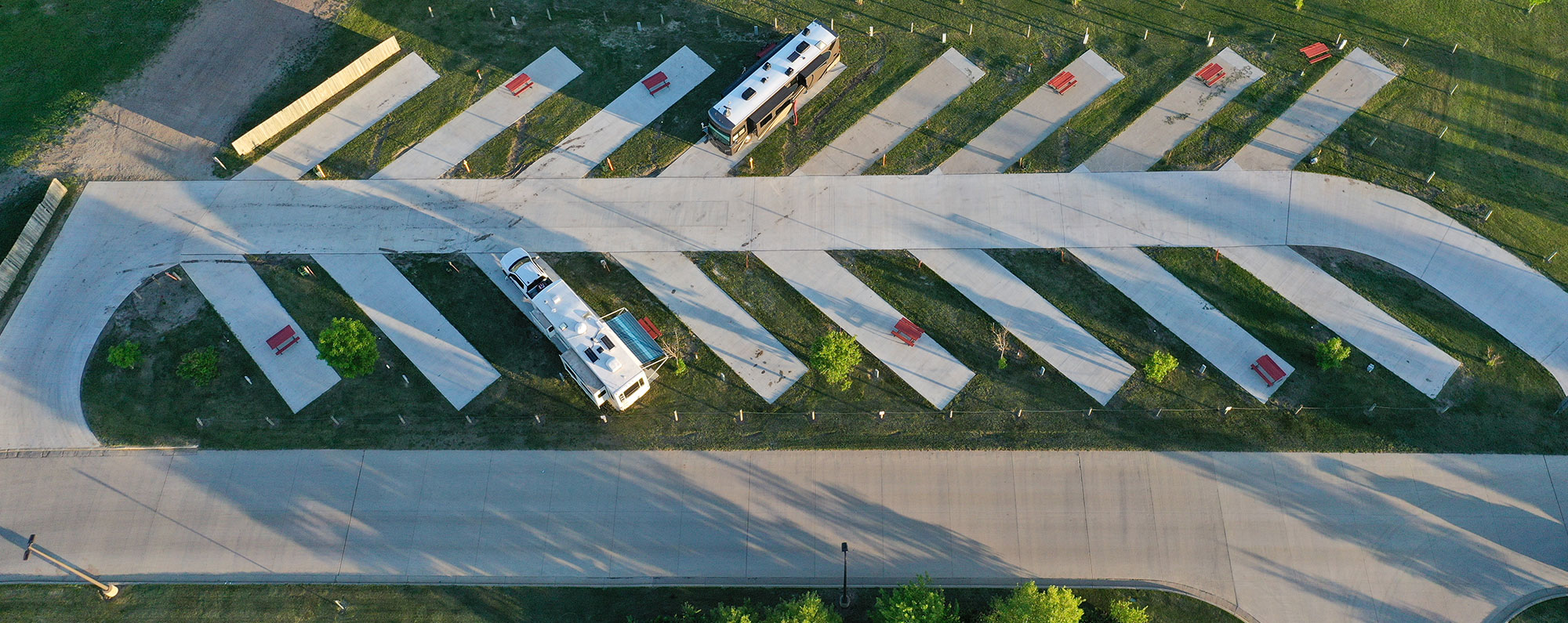 Overhead photo of RV Parking