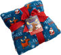 Elmore the Christmas Moose Navy Printed 50x70 Throw