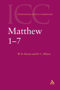 Title: Matthew 1-7: Volume 1, Author: W. D. Davies