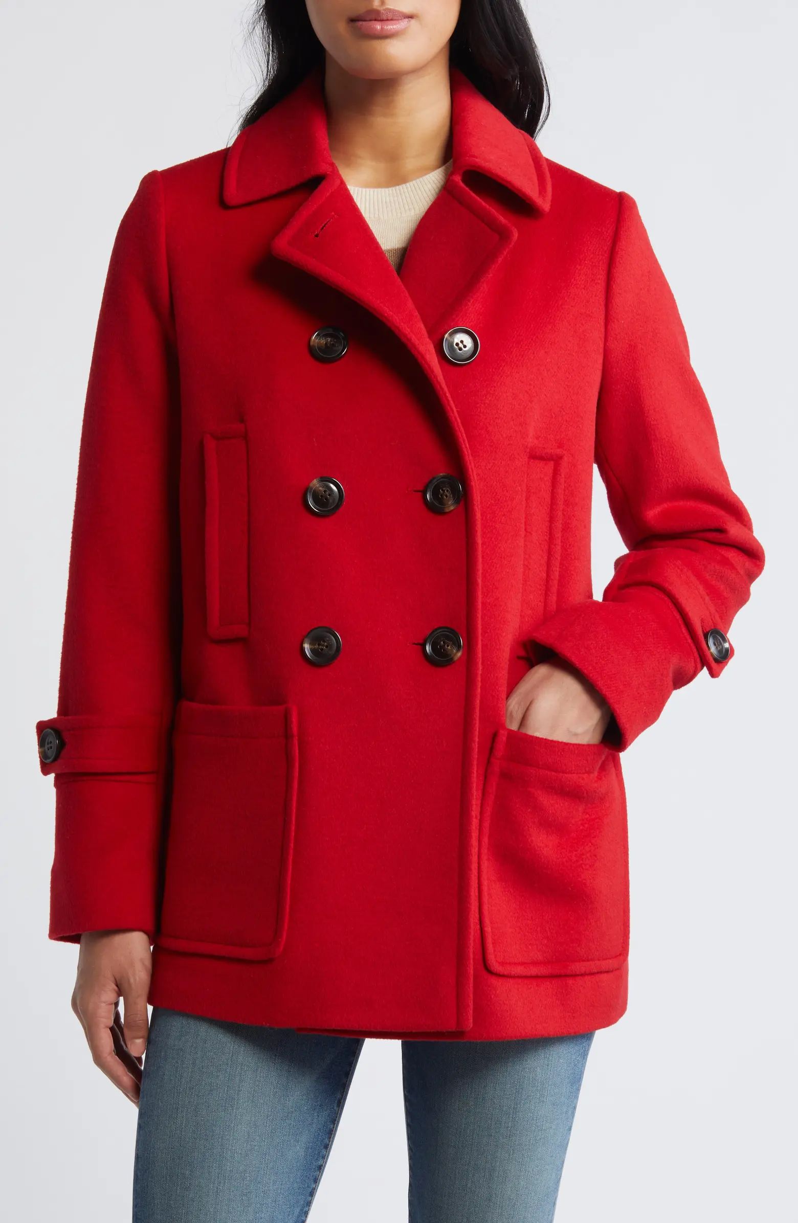 Sam Edelman Wool Blend Peacoat | Nordstrom | Nordstrom