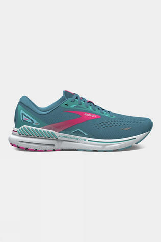 Brooks Womens Adrenaline GTS 23 Shoes Storm Blue/Pink/Aqua