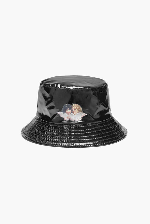 Angels Vinyl Bucket Hat Black