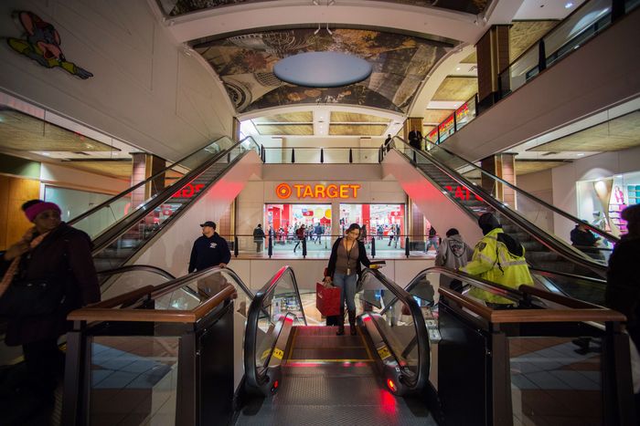 Shoppers Inside The Atlantic Terminal Mall Ahead of Retail Sales Figures