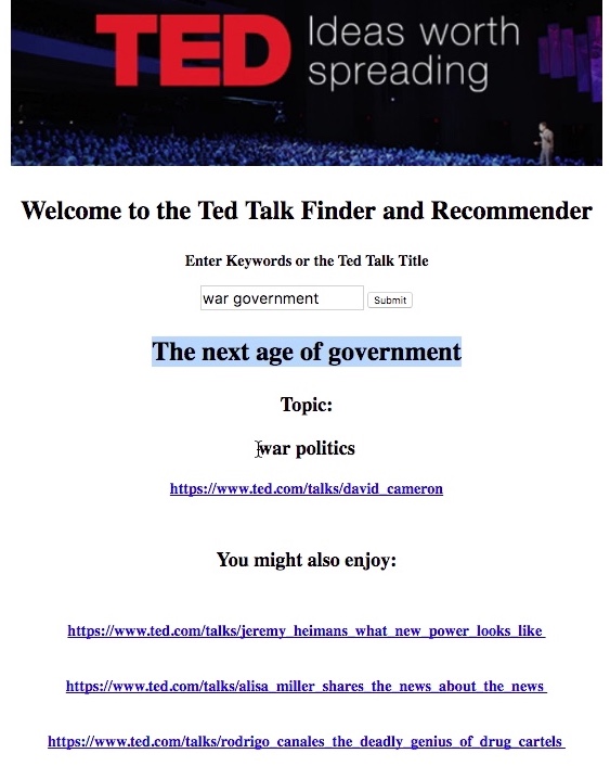 tedTalkRecommender