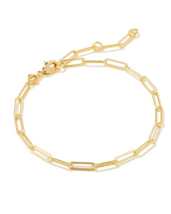 Courtney Paperclip Bracelet in Gold