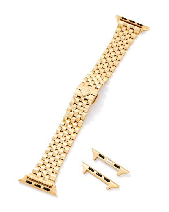 Alex 5 Link Watch Band in Gold Tone Stainless Steel