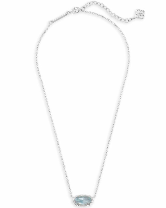 Elisa Silver Pendant Necklace in Light Blue Illusion image number 1.0