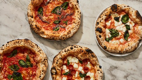 Four pizzas from Una Pizza Napoletana