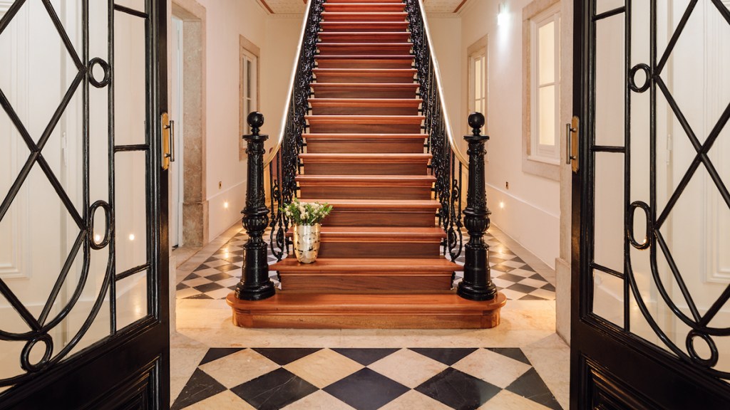 A staircase at Palácio Príncipe Real, Lisbon