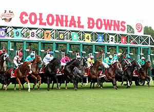 Racing at Colonial Downs in New Kent