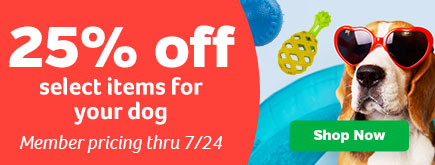25% off select dog items