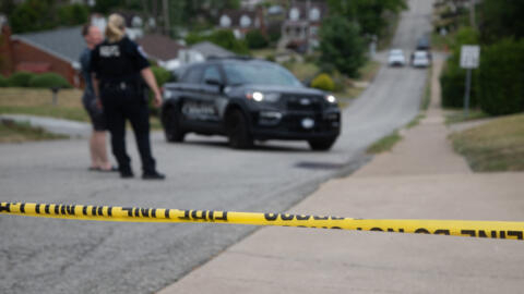 Police block off roads around Thomas Matthew Crooks' home as the FBI investigates assassination attempt of former US President Donald Trump, in Bethel Park, Pennsylvania, on July 14, 2024.