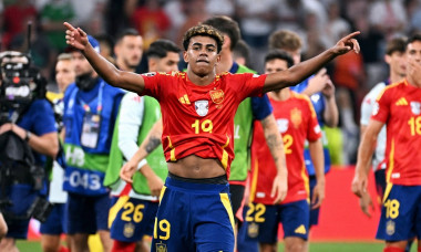 Fussball, Europameisterschaft, EURO 2024, Halbfinale, Allianz Arena München: Spanien - Frankreich 2:1; Lamine Yamal (SPA