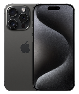 Image of: PureTalk Apple iPhone 15 Pro 128GB Black Titanium