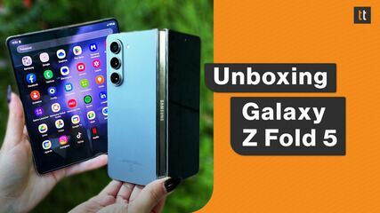 Galaxy Z Fold 5: veja unboxing do dobrável da Samsung