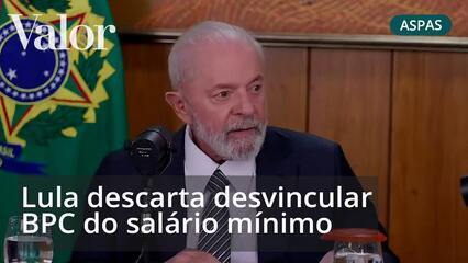 Lula descarta desvincular BPC do salário mínimo