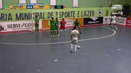 O gol de Campo Largo 0 x 1 Traipu-AL pela Copa do Brasil de Futsal 2024