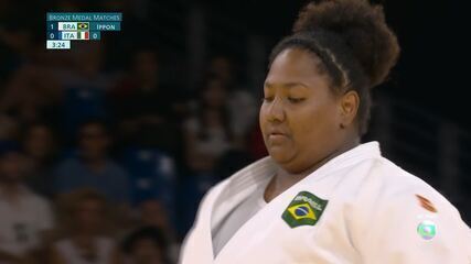 Bia Souza vence a segunda luta do judô por equipes contra a Itália