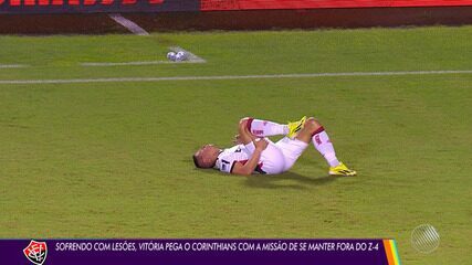 Vitória sofre com lesões no Campeonato Brasileiro