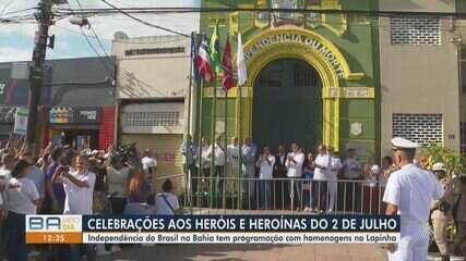 Representantes políticos acompanham desfile nos festejos do 2 de Julho na Bahia