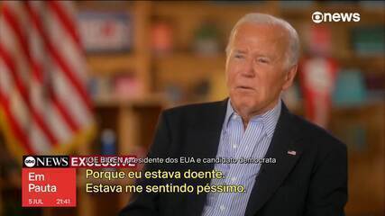 Presidente Biden diz que o debate foi um episódio ruim em entrevista à 'ABC'