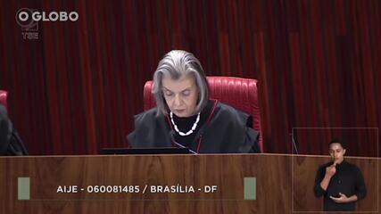 Ministra Cármen Lúcia acompanha relator e vota pela inelegibilidade de Jair Bolsonaro