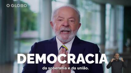 Lula exalta democracia na véspera do 7 de setembro: 'Nem ódio, nem medo'