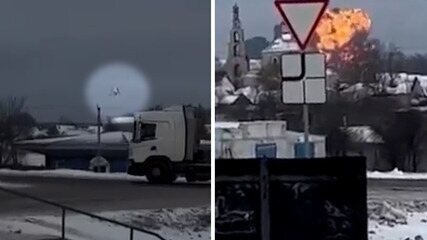 Avião militar russo cai com prisioneiros ucranianos a bordo, segundo agências russas