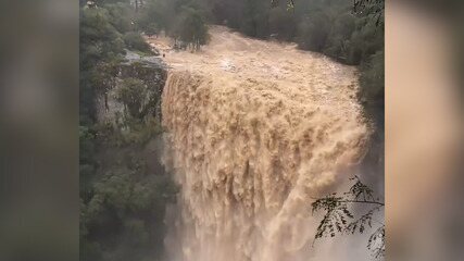 Chuvas voltam a atingir a Serra Gaúcha e aumentam vazão do Salto Ventoso