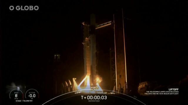 A noite do dia 15 de setembro se tornou mais um marco da atual corrida espacial, protagonizada pelos bilionários. Pela primeira vez turistas espaciais entrarão na órbita da Terra sem a companhia de astronautas profissionais. O foguete Falcon 9 foi lançado, às 21h02 e leva uma nave com quatro pessoas a bordo à órbita da Terra, onde permanecerá três dias dando voltas em torno do planeta.