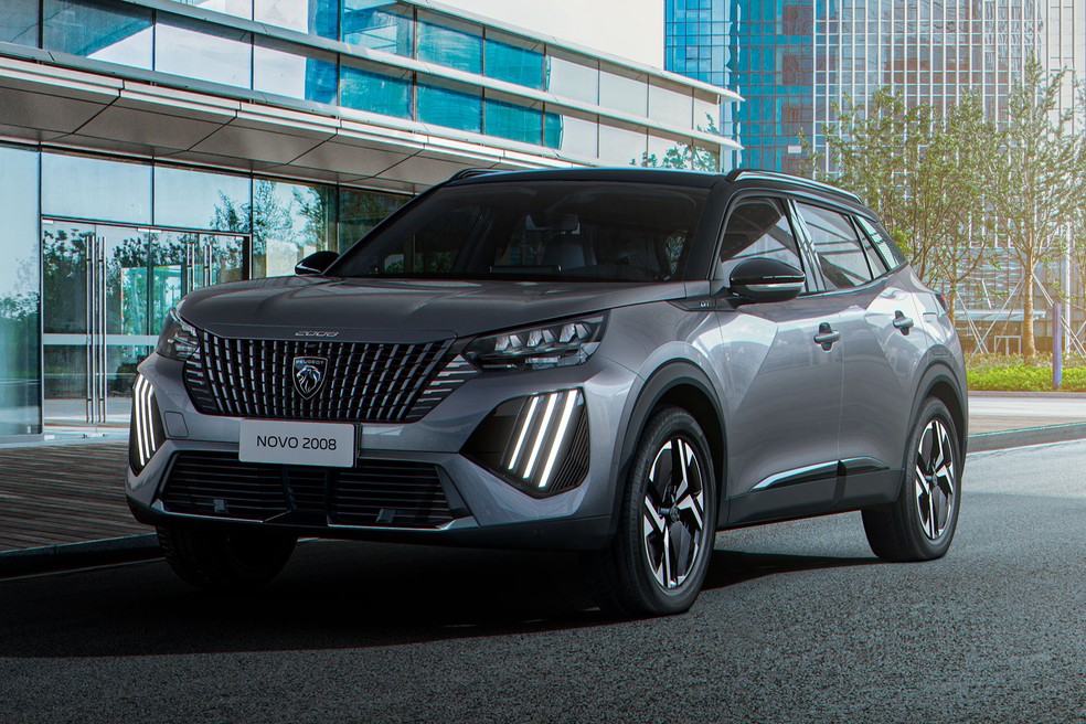 Peugeot 2008 2025 na versão esportiva GT, que será a mais cara da linha — Foto: Divulgação