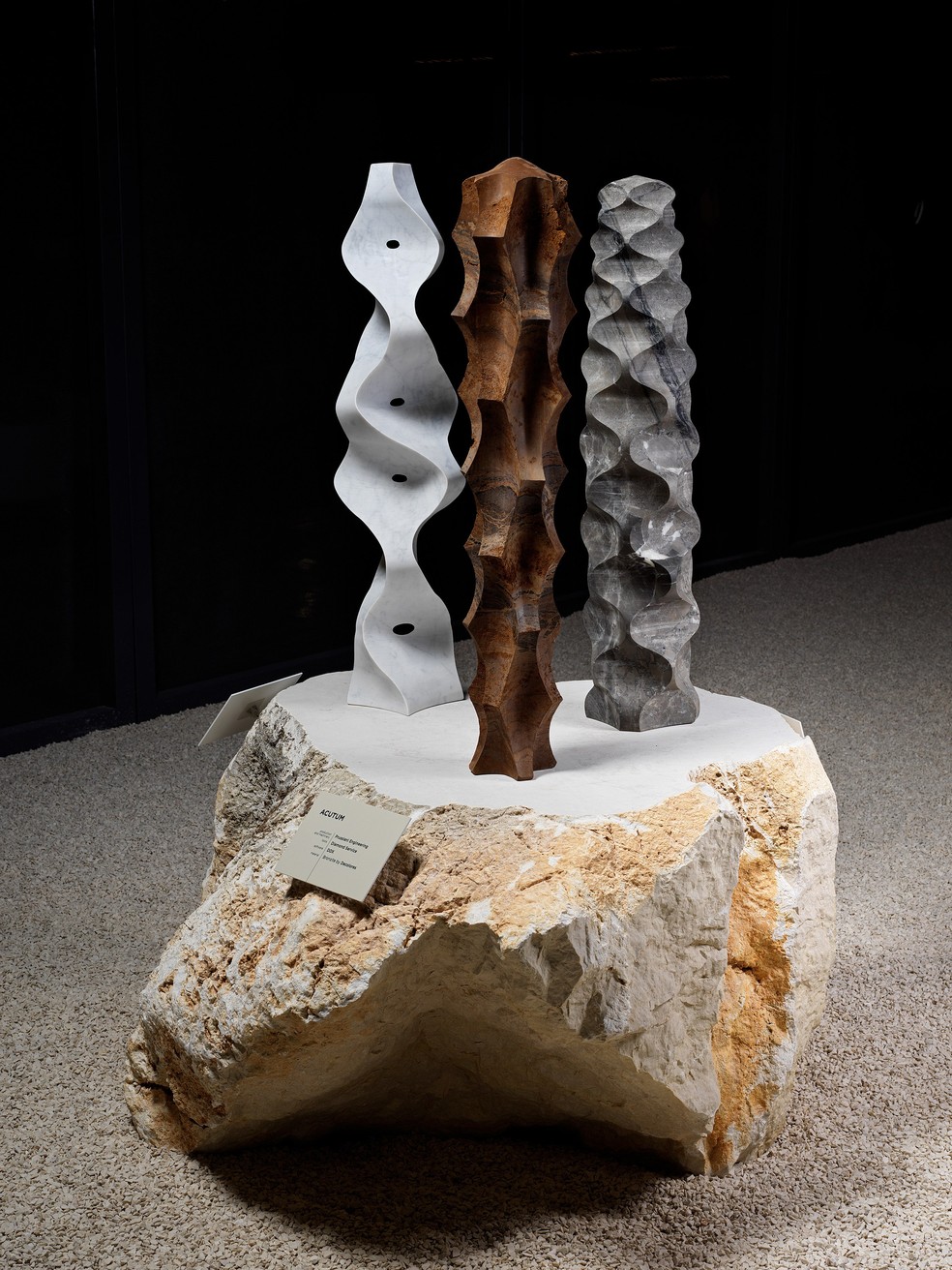 Raffaello Galiotto usa modelagem digital para criar esculturas com pedra — Foto: Divulgação