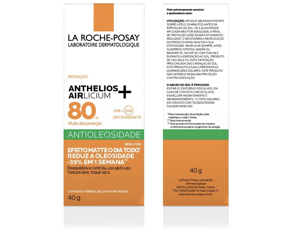 Protetor solar facial antioleosidade da La Roche-Posay — Foto: Reprodução/Amazon