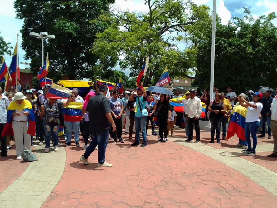 Venezuelanos em protesto