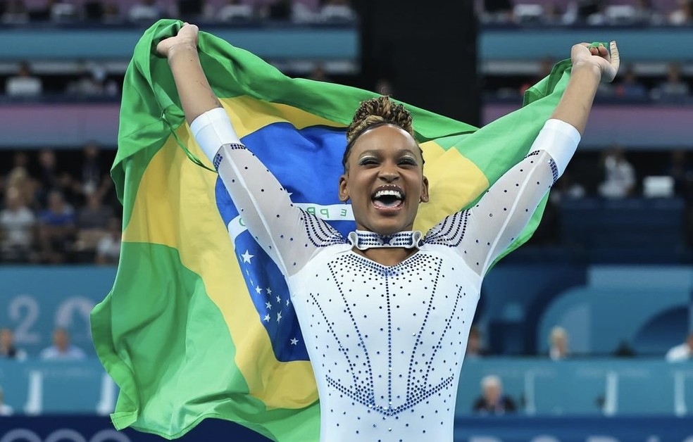 Rebeca Andrade conquistou o ouro — Foto: Reprodução/Instagram