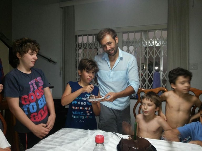 Antonio Baldini com o pai, Marcus Baldini — Foto: reprodução/ instagram