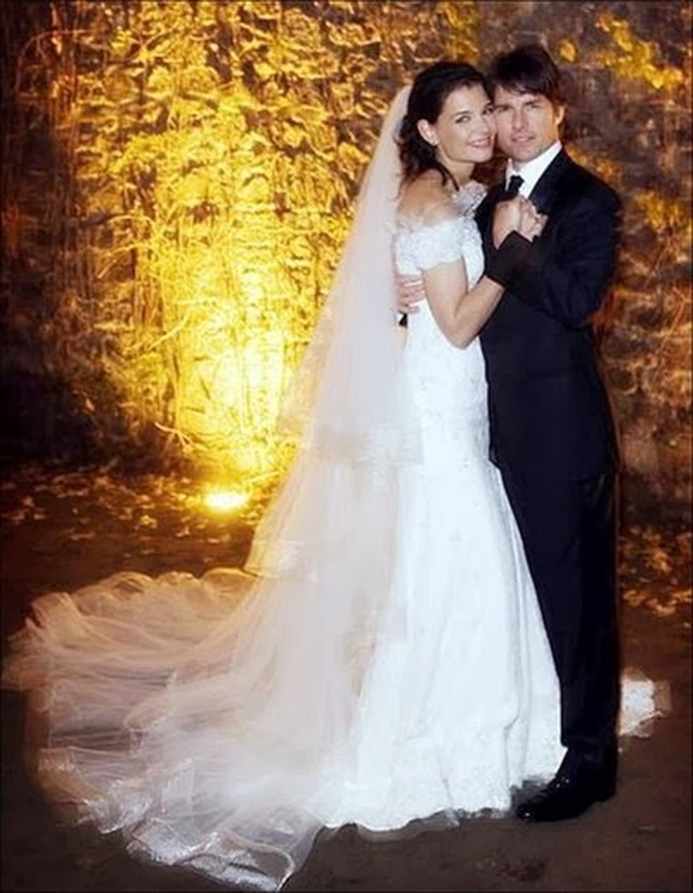 Katie Holmes e Tom Cruise em casamento — Foto: divulgação