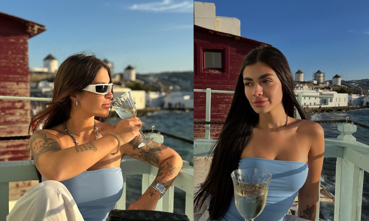 DJ Bárbara Labres e namorada se hospedam em hotel em frente ao mar na Grécia com diárias de até R$ 27 mil