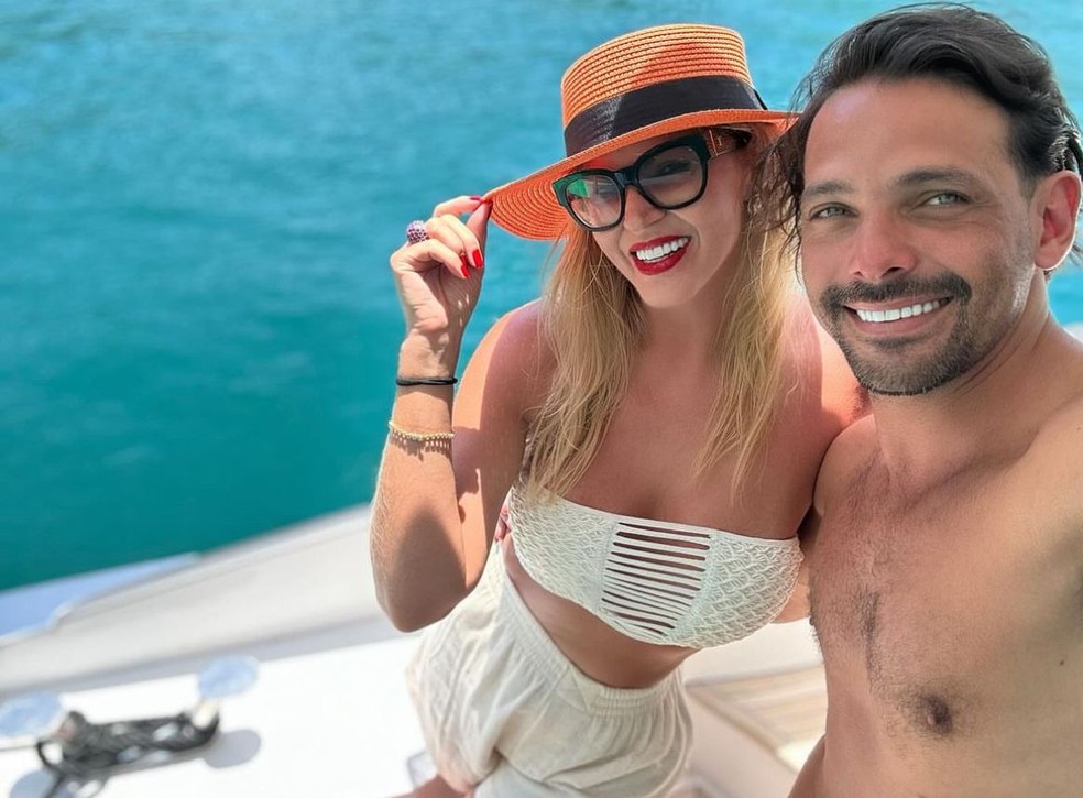 Val Marchiori com o ex-marido — Foto: Instagram