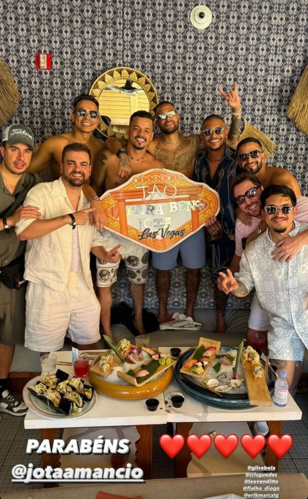 Neymar e amigos em Las Vegas — Foto: Reprodução/Instagram