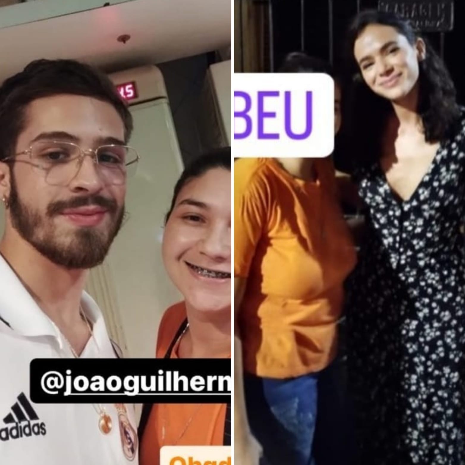 João Guilherme e Bruna Marquezine — Foto: rep/ Twitter