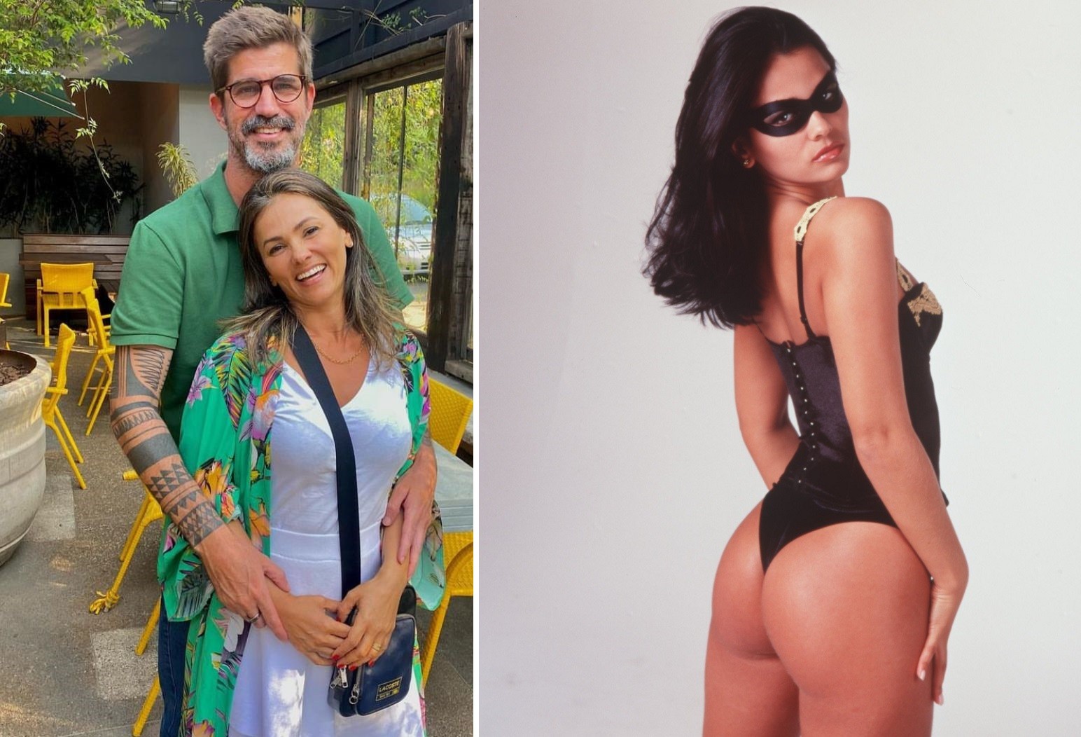 Ex-Tenista Flávio Saretta desabafa sobre julgamentos à mulher, a ex-tiazinha Suzana Alves — Foto: Instagram e Divulgação
