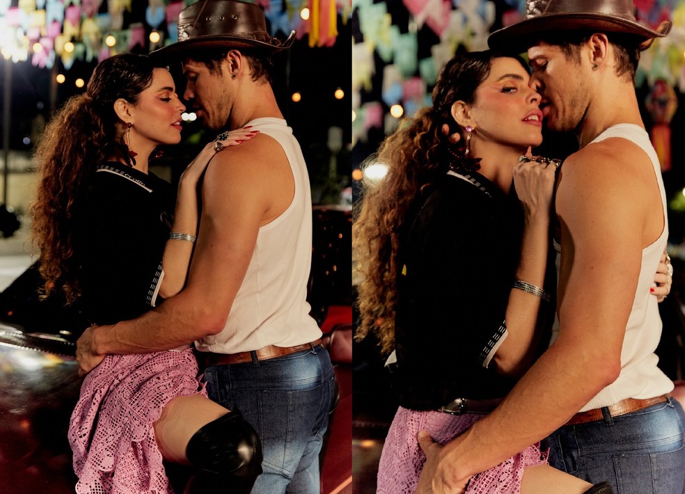 José Loreto e Natascha Falcão no clipe da música "Melhor assim" — Foto: divulgação