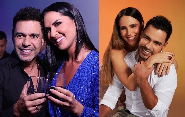 Zezé Di Camargo com Graciele e com a filha Wanessa — Foto: Reprodução