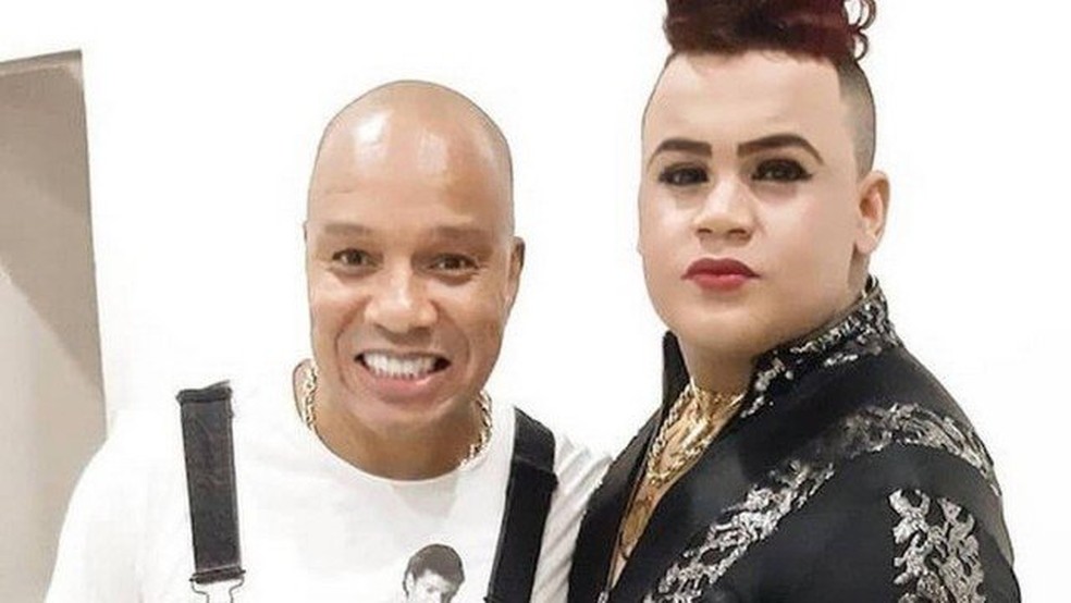 MC Maylon fez tatoo em homanagem a Anderson Leonardo enquanto eles tiveram um romance — Foto: Instagram