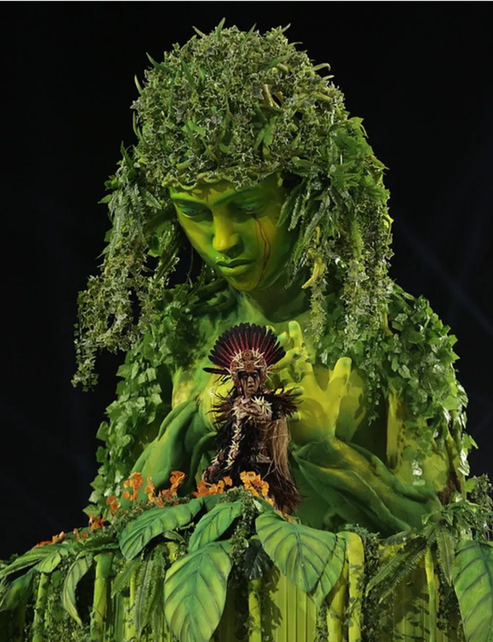 Choro da Amazônia da Porto da Pedra emocionou a Sapucaí no carnaval de 2023 — Foto: Gabriel Santos | Riotur