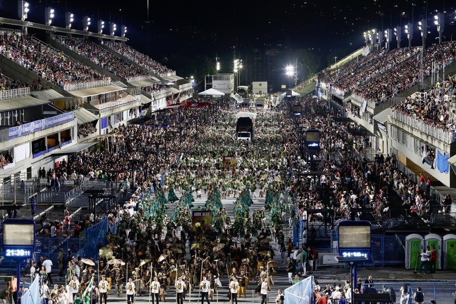 Mocidade Independente de Padre Miguel em ensaio, no ano passado, para o desfile no carnaval do Rio