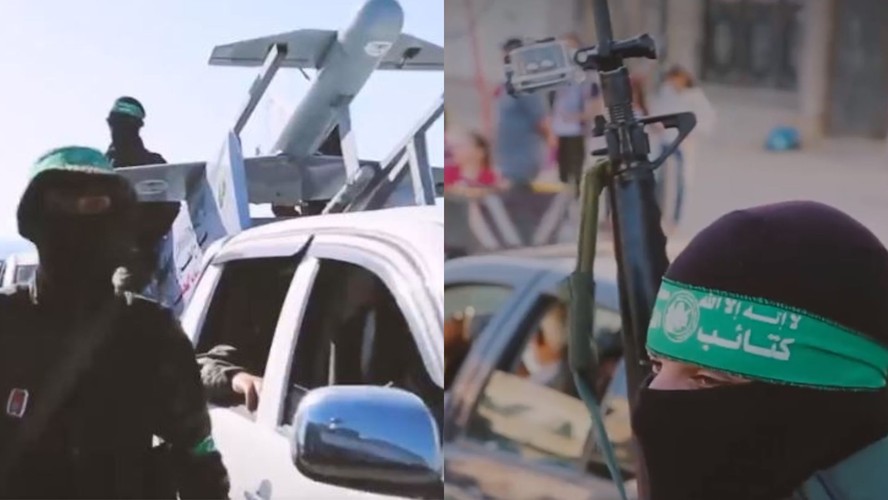 Imagens mostram membros do grupo armado Hamas