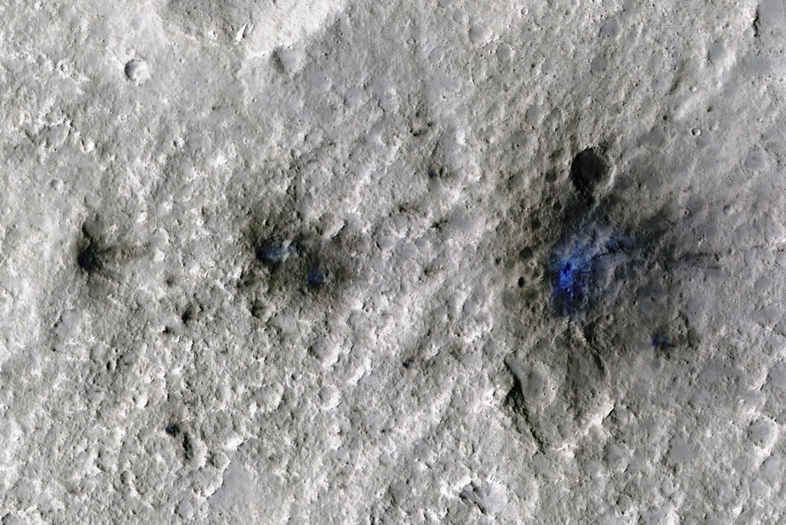 Primeiro impacto de meteorito detectado pela missão InSight da Nasa. Estudo analisou posição das crateras e conseguiu estimar frequência das colisões