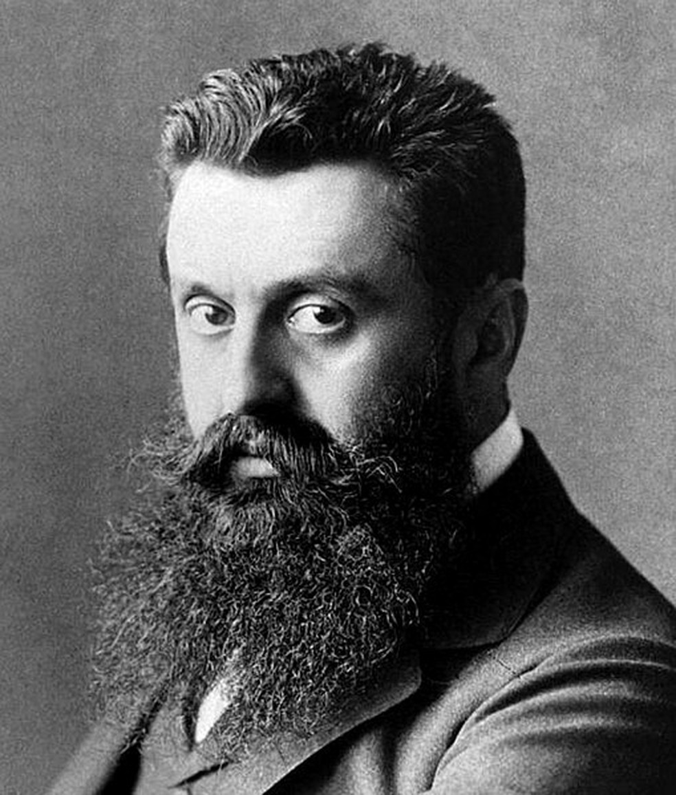 Theodor Herzl publicou o livro "O Estado Judeu" em 1896 — Foto: Wikimedia Commons